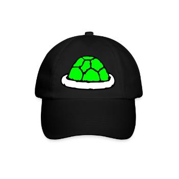 Schildkrötenpanzer ohne Schildkröte süß Panzer - Baseballkappe - Schwarz/Schwarz - Vorne