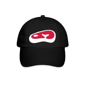 Steak - Baseballkappe - Schwarz/Schwarz - Vorne