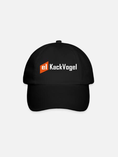el kackvogel - Baseballkappe - Schwarz/Schwarz