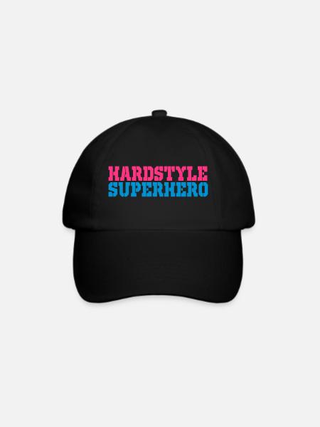 Hardstyle Superheld - Baseballkappe - Schwarz/Schwarz