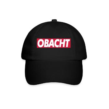 Obacht - Baseballkappe - Schwarz/Schwarz - Vorne