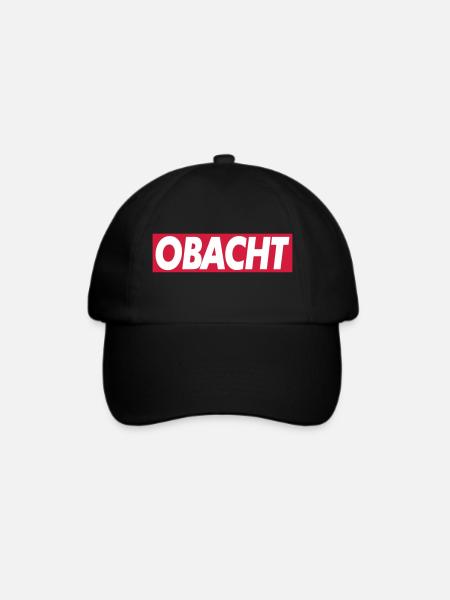 Obacht - Baseballkappe - Schwarz/Schwarz