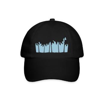 Palmen Insel Bäume Strand Urlaub Meer Reise Ferien - Baseballkappe - Schwarz/Schwarz - Vorne
