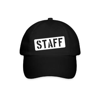 Staff - Baseballkappe - Schwarz/Schwarz - Vorne