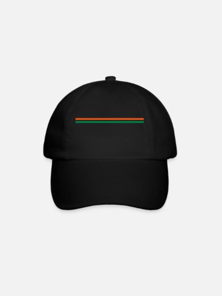 striche - Baseballkappe - Schwarz/Schwarz