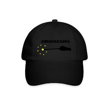 zauberstab abrakadabra - Baseballkappe - Schwarz/Schwarz - Vorne