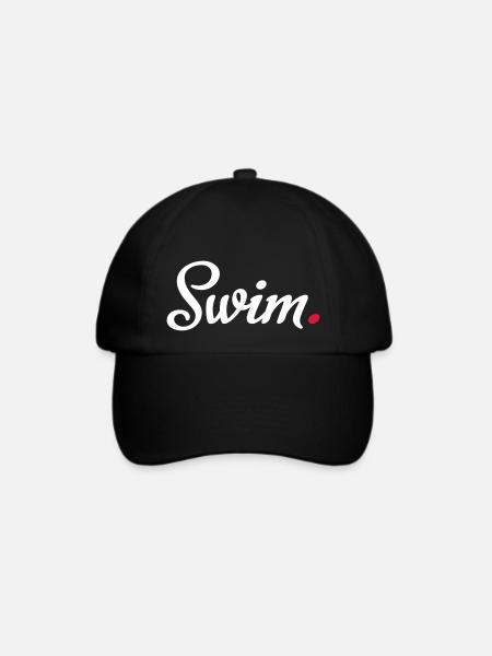 schwimmen - Baseballkappe - Schwarz/Schwarz