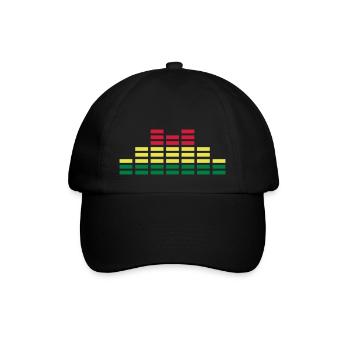 Musik Equalizer Audio Sound DJ - Baseballkappe - Schwarz/Schwarz - Vorne