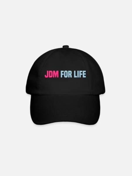 JDM for Life - Baseballkappe - Schwarz/Schwarz