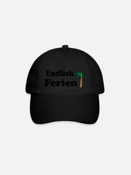 Endlich Ferien - Baseballkappe - Schwarz/Schwarz