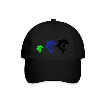 dolphin family - Baseballkappe - Schwarz/Schwarz - Vorne