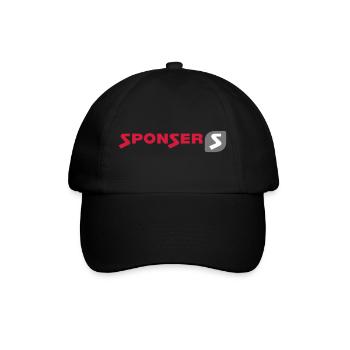 Sponser Logo klein - Baseballkappe - Schwarz/Schwarz - Vorne