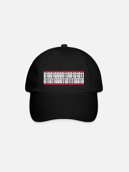 Binär Code Programm Sprache - Baseballkappe - Schwarz/Schwarz