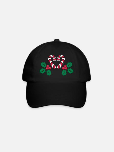 Candy Cane - Baseballkappe - Schwarz/Schwarz