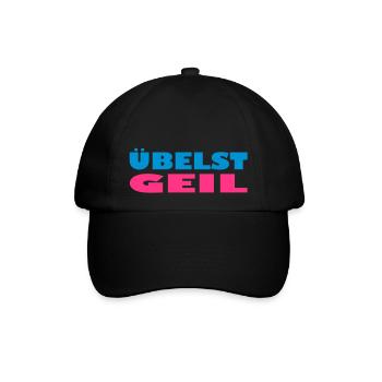 übelst geil leider exit-shirt - Baseballkappe - Schwarz/Schwarz - Vorne