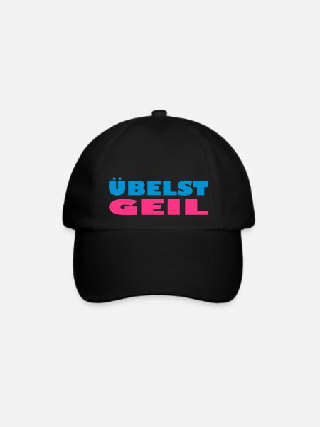 übelst geil leider exit-shirt - Baseballkappe - Schwarz/Schwarz
