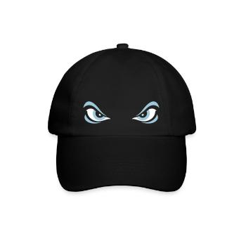 Böse Augen / Böser Blick - Baseballkappe - Schwarz/Schwarz - Vorne