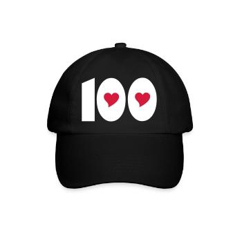 ★ Nummer Hundert 100-Best Jersy Number & Best Age ★ - Baseballkappe - Schwarz/Schwarz - Vorne