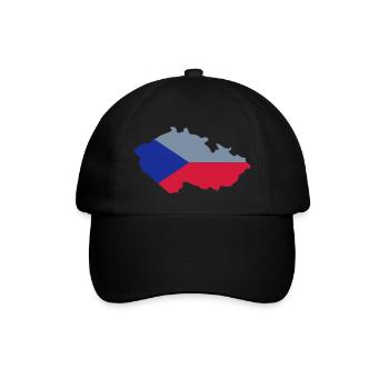Czech Republic Shape - Baseballkappe - Schwarz/Schwarz - Vorne