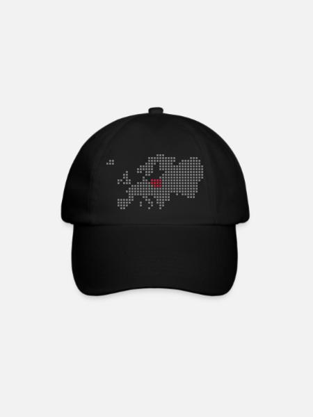 Polen - Baseballkappe - Schwarz/Schwarz