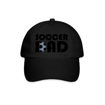 Design Soccer Dad Logo - Baseballkappe - Schwarz/Schwarz - Vorne