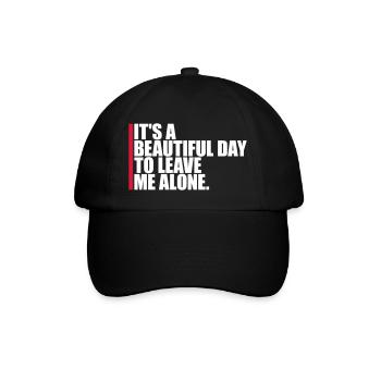 leave me alone day - Baseballkappe - Schwarz/Schwarz - Vorne