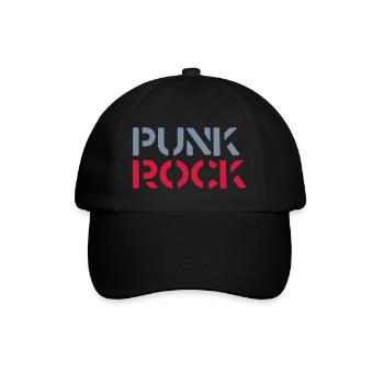 Punk Rock - Baseballkappe - Schwarz/Schwarz - Vorne