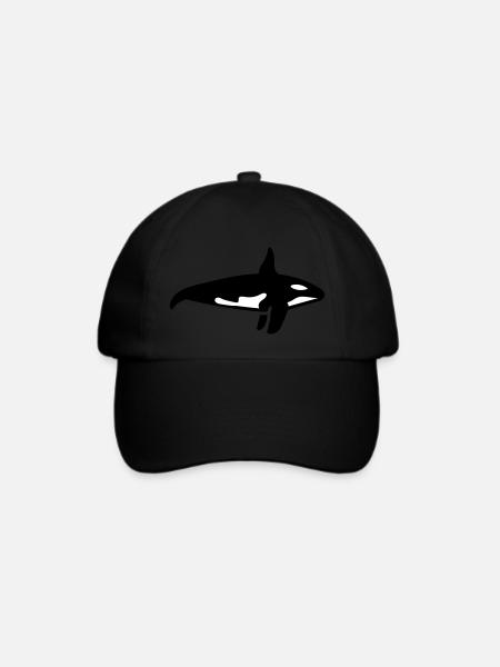Wal - Baseballkappe - Schwarz/Schwarz