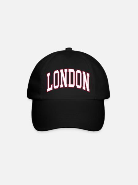 london - Baseballkappe - Schwarz/Schwarz