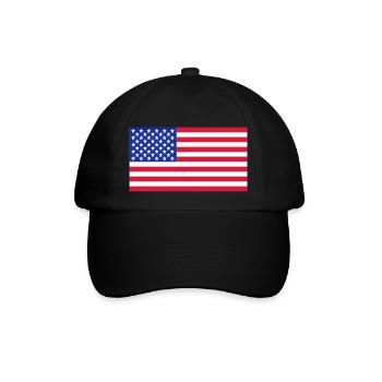 USA - Baseballkappe - Schwarz/Schwarz - Vorne