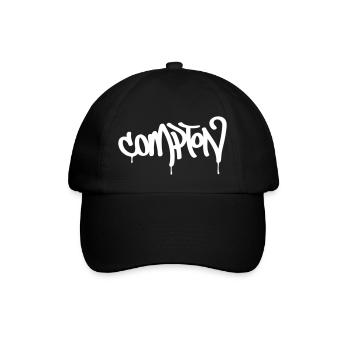 COMPTON - Baseballkappe - Schwarz/Schwarz - Vorne