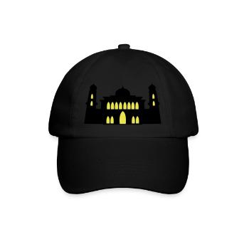 moschee silhouette - Baseballkappe - Schwarz/Schwarz - Vorne