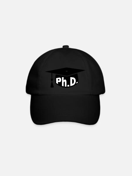 Doktor - Studium - Geschenk - Doktorhut - PhD - Baseballkappe - Schwarz/Schwarz
