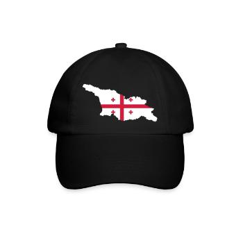 Georgien - Baseballkappe - Schwarz/Schwarz - Vorne
