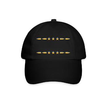 Rahmen Text Bierflaschen - Baseballkappe - Schwarz/Schwarz - Vorne