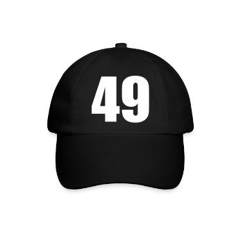 49 - Baseballkappe - Schwarz/Schwarz - Vorne