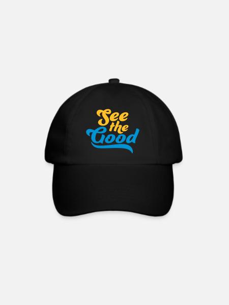 see the good Zitat - Baseballkappe - Schwarz/Schwarz