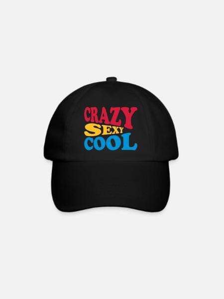 crazy sexy cool Design - Baseballkappe - Schwarz/Schwarz