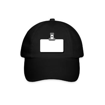 namensschild leer - Baseballkappe - Schwarz/Schwarz - Vorne