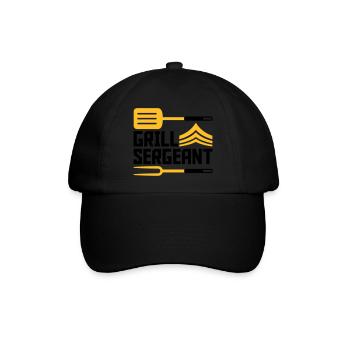 Grillmeister Grill Sergeant BBQ - Baseballkappe - Schwarz/Schwarz - Vorne