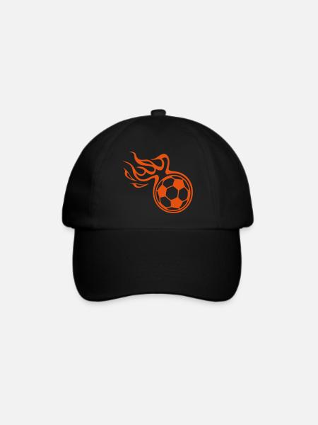 Fußball - Baseballkappe - Schwarz/Schwarz