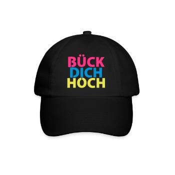 Bück dich hoch! - Baseballkappe - Schwarz/Schwarz - Vorne