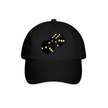 würfel - Baseballkappe - Schwarz/Schwarz - Vorne