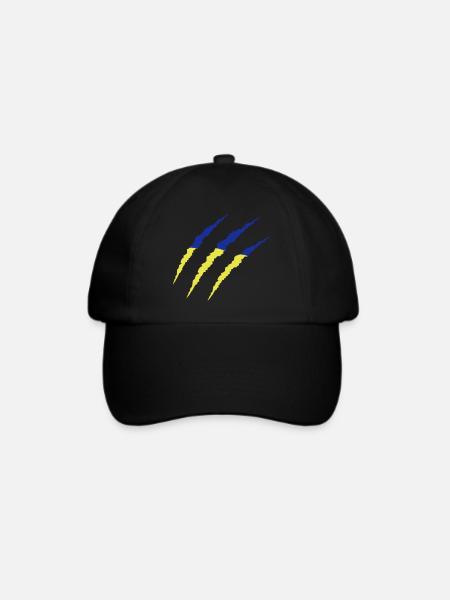 Krallen Ukraine - Baseballkappe - Schwarz/Schwarz
