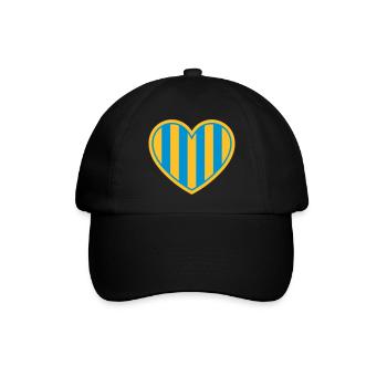 Schwedisches Herz - Baseballkappe - Schwarz/Schwarz - Vorne