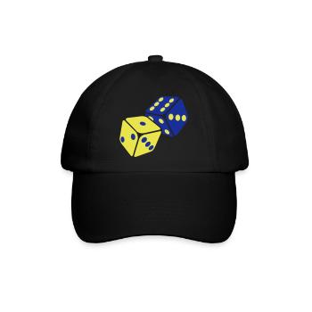 Würfel - Baseballkappe - Schwarz/Schwarz - Vorne