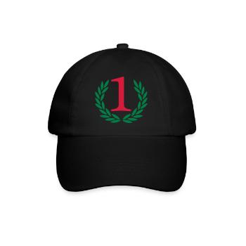 Sieger - Gewinner - Baseballkappe - Schwarz/Schwarz - Vorne