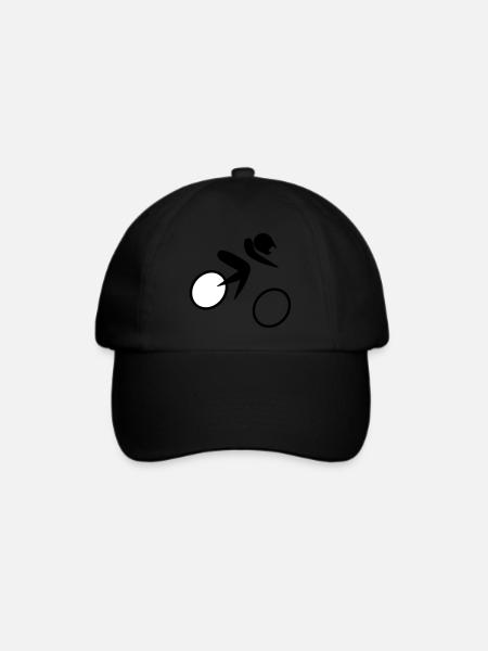 Gelände Fahrradrennen - Baseballkappe - Schwarz/Schwarz