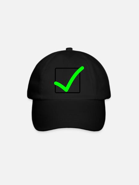 richtig haken - Baseballkappe - Schwarz/Schwarz