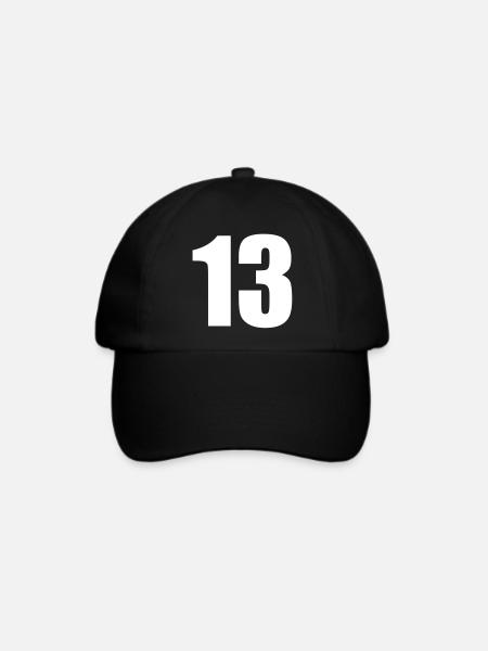 13 - Baseballkappe - Schwarz/Schwarz